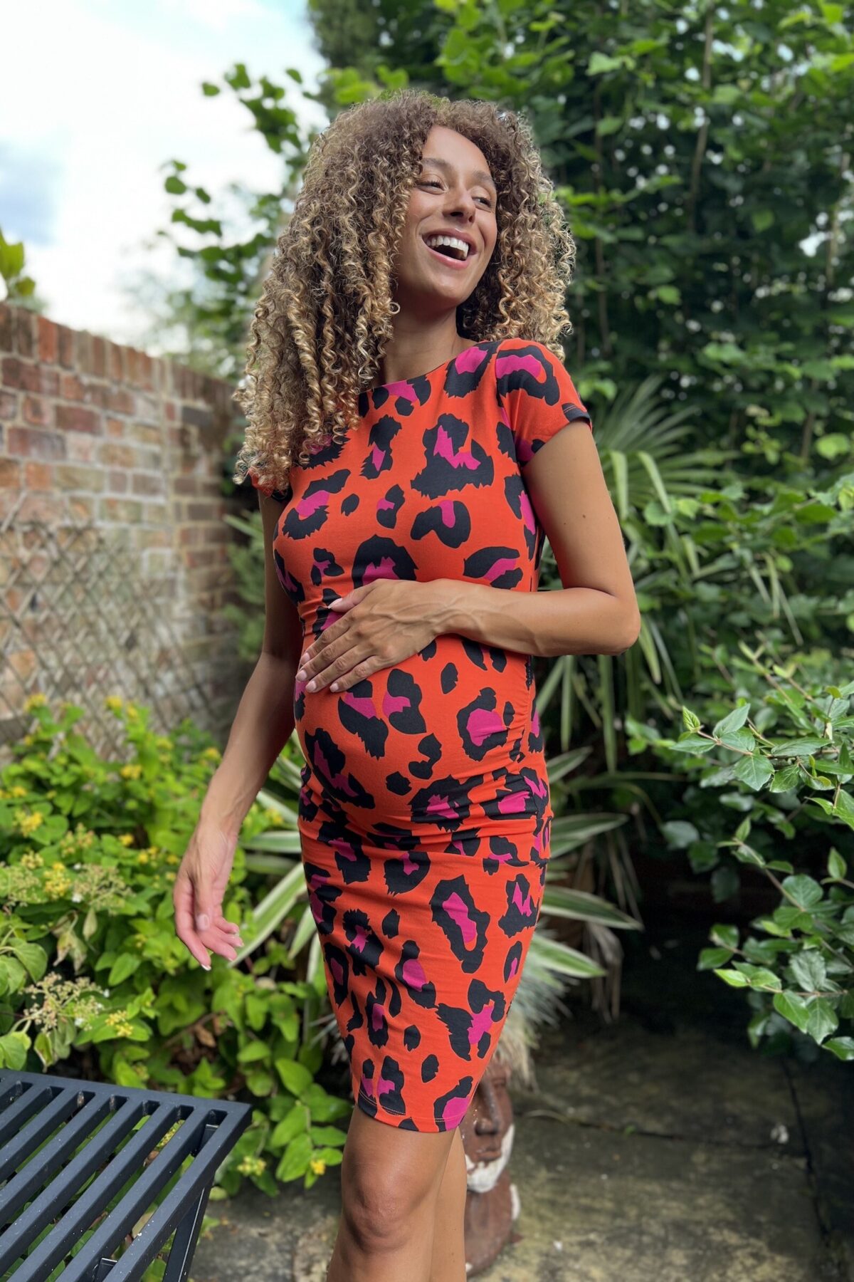 Leopard Print Nursing Dress, Summer Maternity Clothing