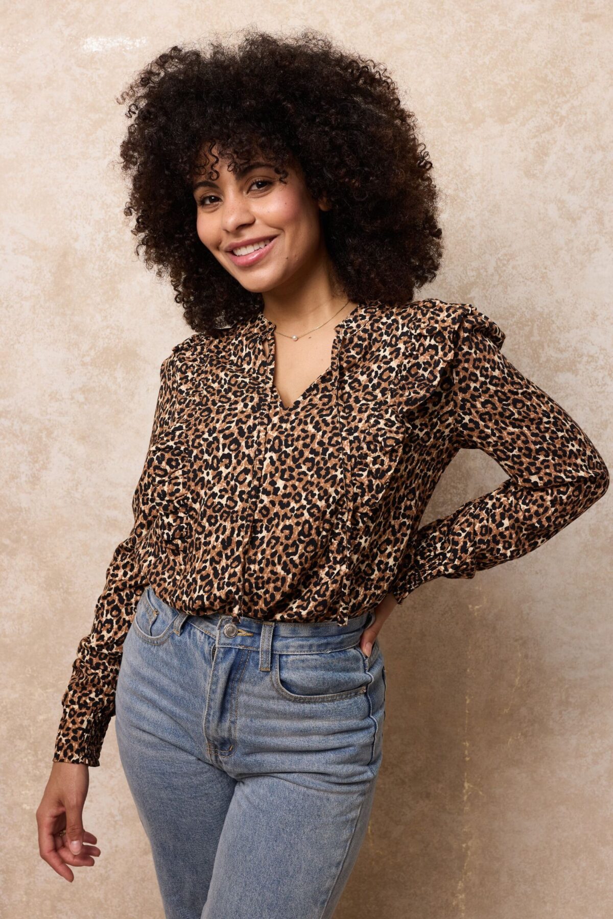 Amba Frill Shirt | Leopard Print - Image 7